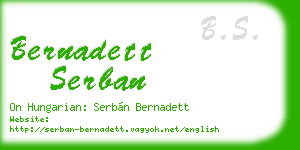 bernadett serban business card