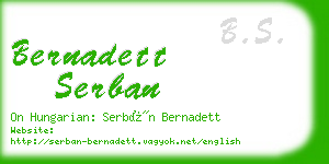 bernadett serban business card